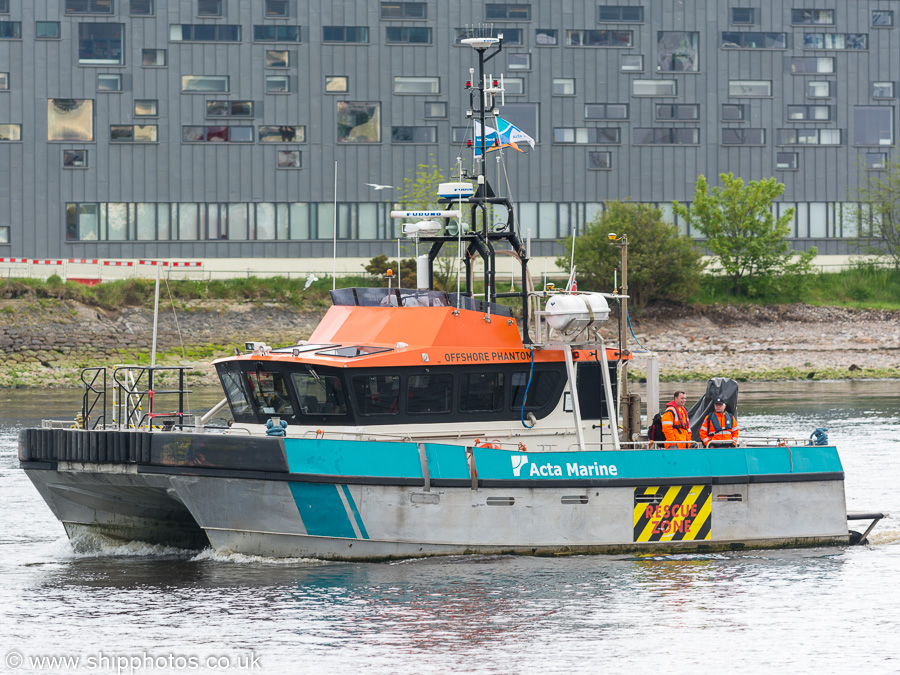 Photograph of the vessel  Offshore Phantom pictured arriving at Aberdeen on 27th May 2019