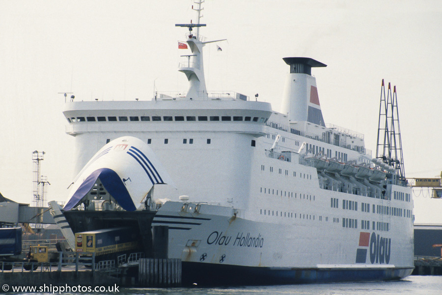 Photograph of the vessel  Olau Hollandia pictured at Sheerness on 17th June 1989
