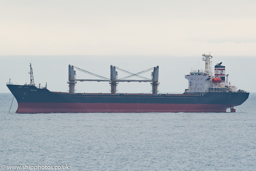Photograph of the vessel  Olga pictured at anchor off Tynemouth on 12th July 2019