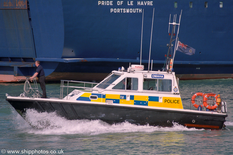 Photograph of the vessel  Omaha pictured in Portsmouth Harbour on 24th August 2001
