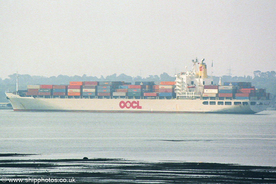 Photograph of the vessel  OOCL Fortune pictured departing Southampton on 18th August 2003