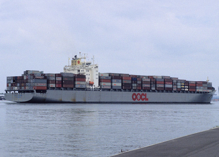  OOCL France pictured arriving at Southampton on 30th July 1996