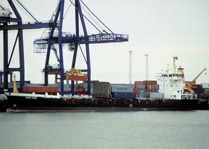 Photograph of the vessel  OPDR Tejo pictured at Felixstowe on 26th May 1998