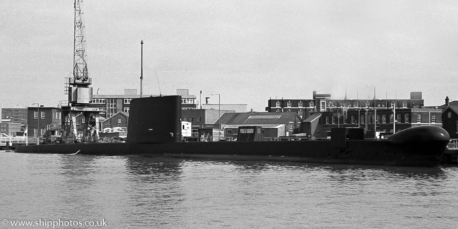 Photograph of the vessel HMS Opossum pictured at Gosport on 25th March 1989