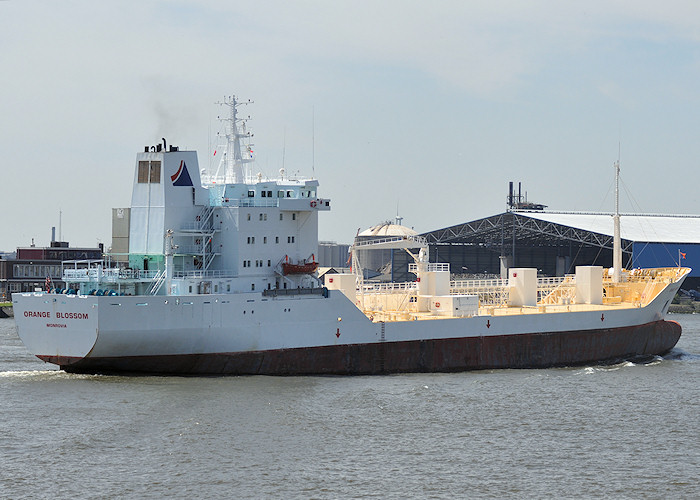 Photograph of the vessel  Orange Blossom pictured passing Vlaardingen on 27th June 2011