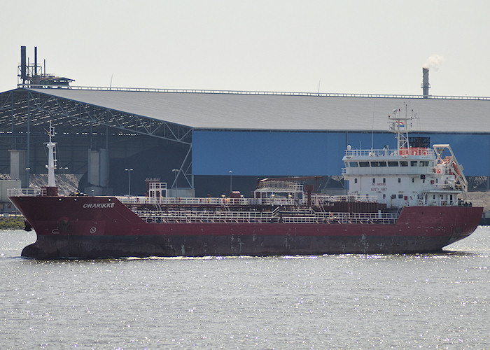 Photograph of the vessel  Orarikke pictured passing Vlaardingen on 27th June 2011