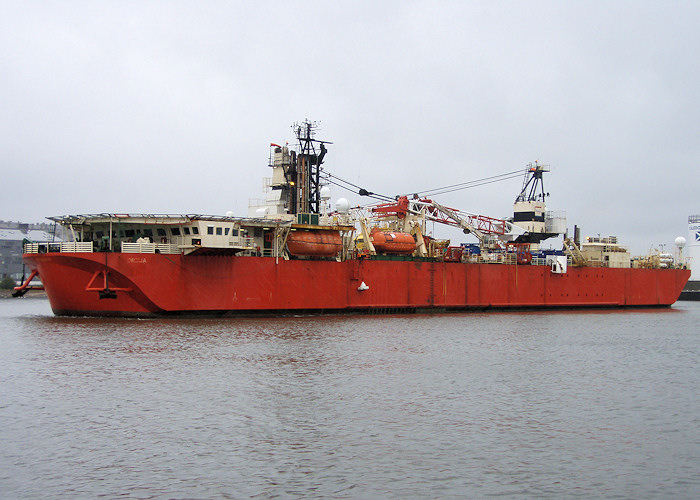 Photograph of the vessel  Orelia pictured departing Aberdeen on 17th April 2012