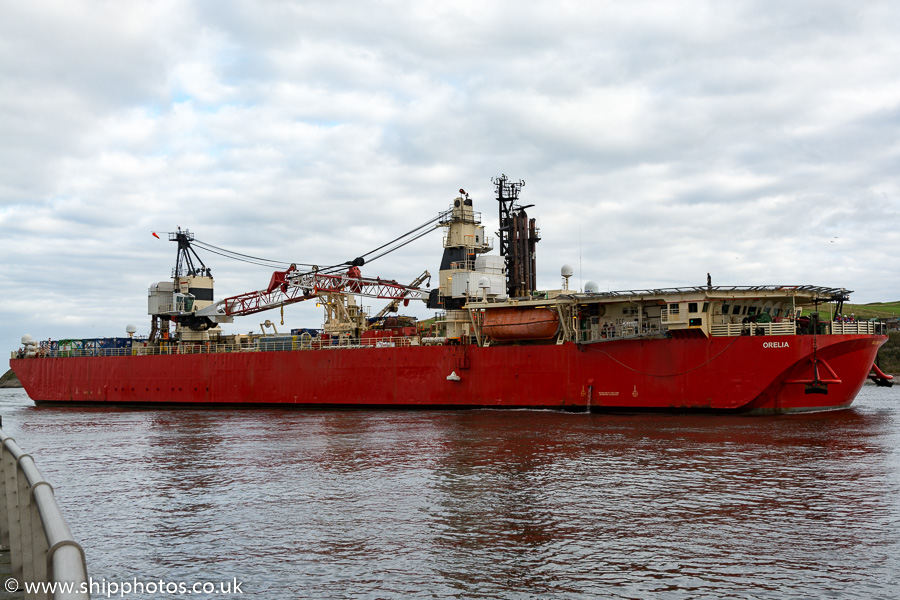 Photograph of the vessel  Orelia pictured arriving at Aberdeen on 18th September 2015