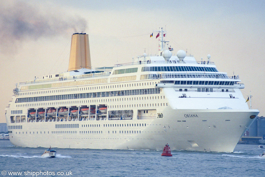 Photograph of the vessel  Oriana pictured departing Southampton on 22nd September 2001
