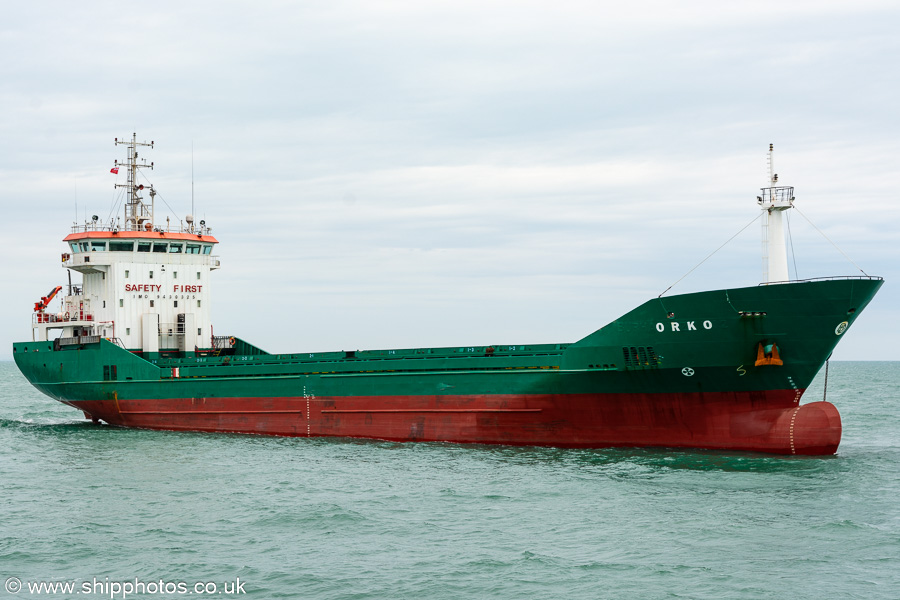 Photograph of the vessel  Orko pictured at anchor in the Solent on 15th July 2024