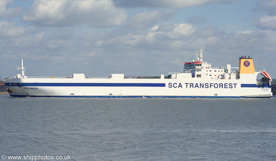 Photograph of the vessel  Ortviken pictured passing Gravesend on 3rd May 2003