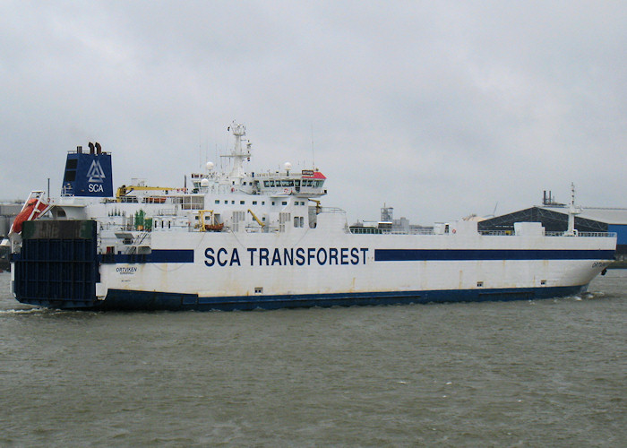Photograph of the vessel  Ortviken pictured passing Vlaardingen on 24th June 2012