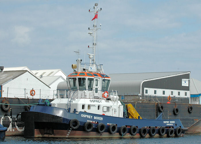 Photograph of the vessel  Osprey Boxer pictured on the River Tyne on 8th August 2010