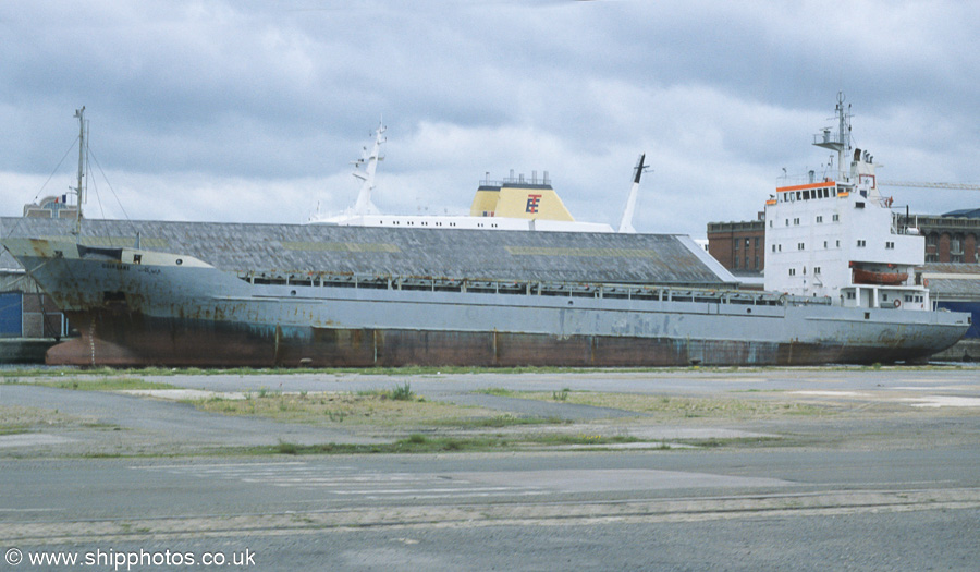 Photograph of the vessel  Ouirgane pictured laid up at Dunkerque on 22nd June 2002