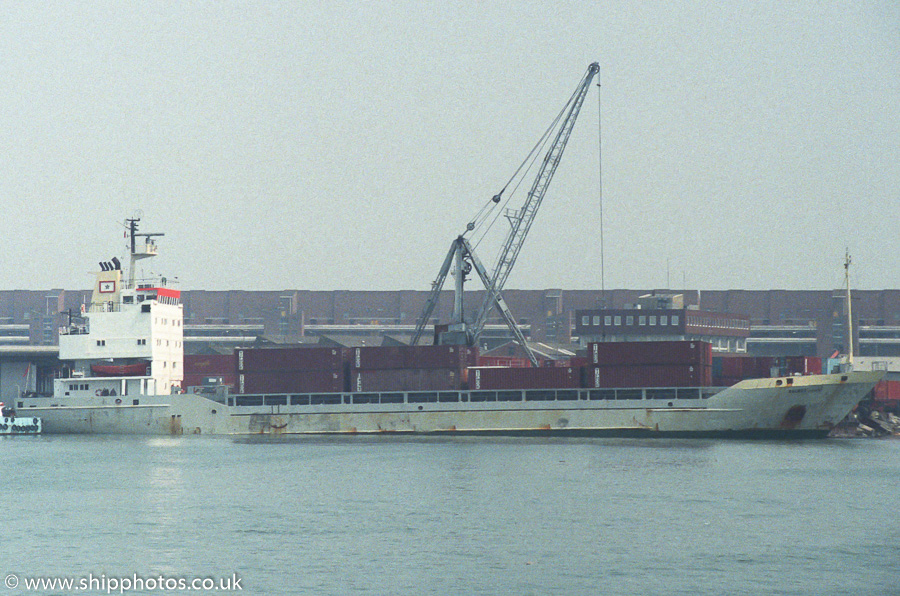Photograph of the vessel  Oulmes pictured at Albert Johnson Quay, Portsmouth on 20th May 1989