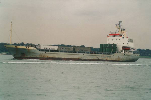 Photograph of the vessel  Oulmes pictured arriving at Southampton on 14th September 1999