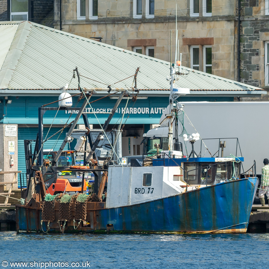 Photograph of the vessel fv Our Catherine pictured at Tarbert, Loch Fyne on 10th May 2024