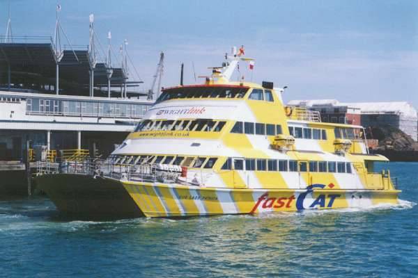 Photograph of the vessel  Our Lady Patricia pictured departing Portsmouth on 8th June 2000
