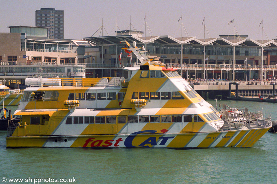 Photograph of the vessel  Our Lady Patricia pictured in Portsmouth Harbour on 24th August 2001