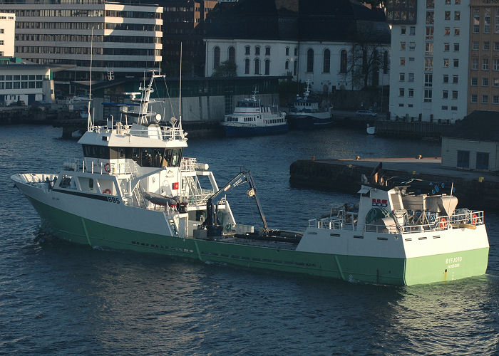 Photograph of the vessel  Øyfjord pictured arriving in Bergen on 12th May 2005