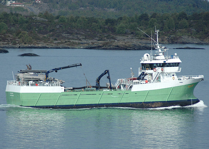 Photograph of the vessel  Øylaks pictured near Bergen on 5th May 2008