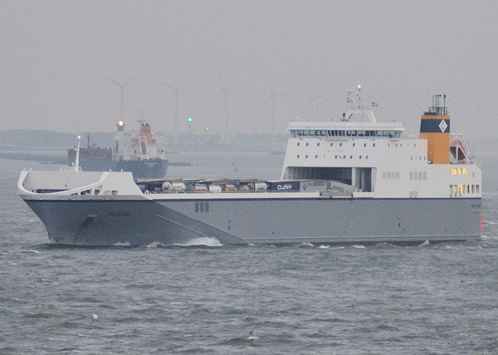 Photograph of the vessel  Palatine pictured departing Rotterdam on 28th June 2011