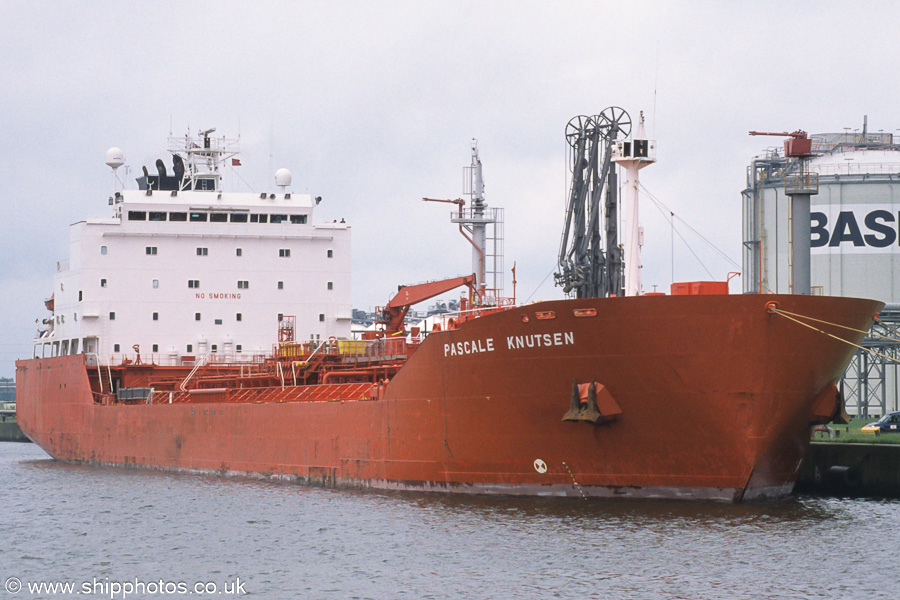 Photograph of the vessel  Pascale Knutsen pictured in Kanaldok B3, Antwerp on 20th June 2002