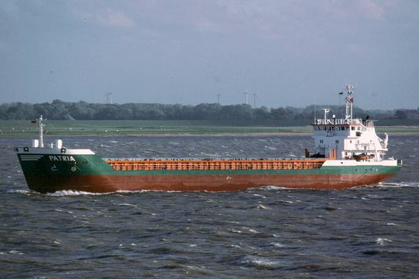 Photograph of the vessel  Patria pictured on the River Elbe on 29th May 2001