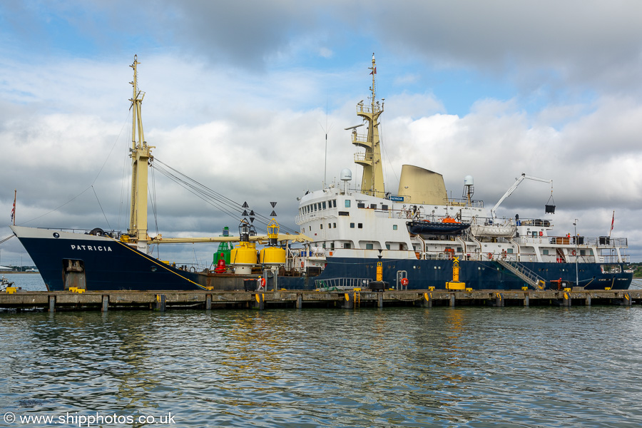 Photograph of the vessel THV Patricia pictured at Harwich on 16th August 2024
