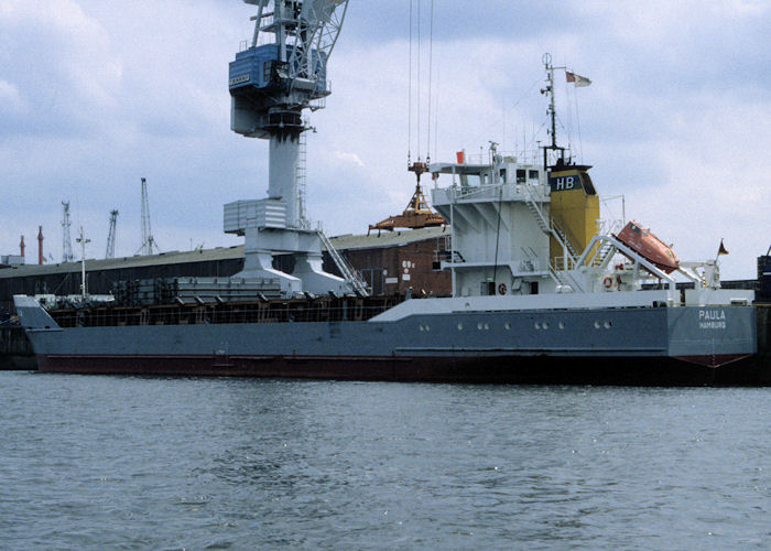 Photograph of the vessel  Paula pictured at Hamburg on 27th May 1998