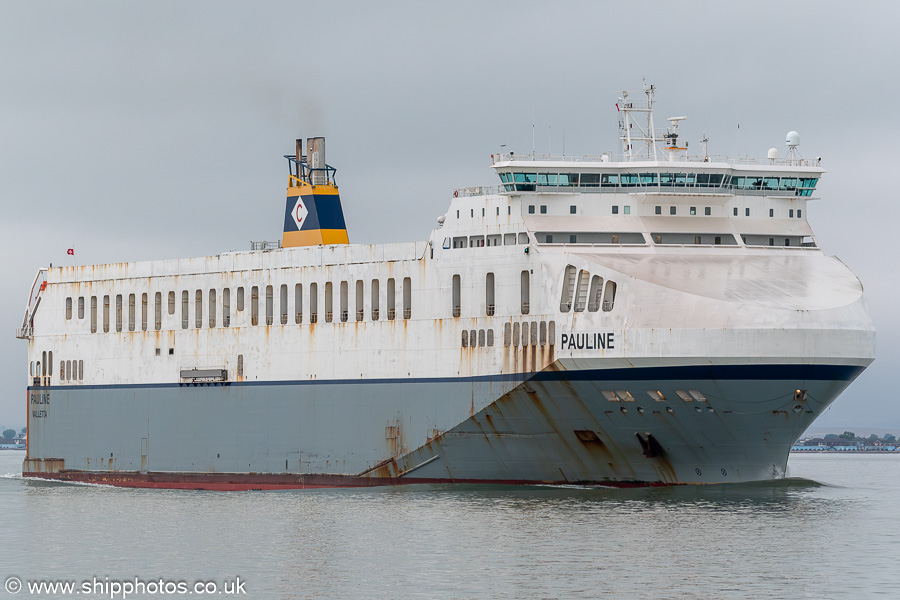 Photograph of the vessel  Pauline pictured outbound from Purfleet on 19th July 2025