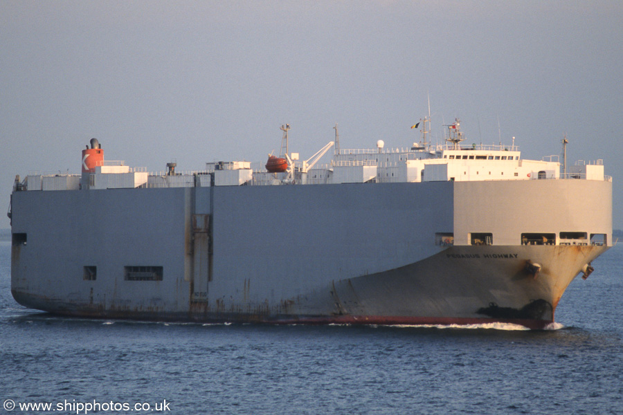 Photograph of the vessel  Pegasus Highway pictured on the Westerschelde passing Vlissingen on 18th June 2002