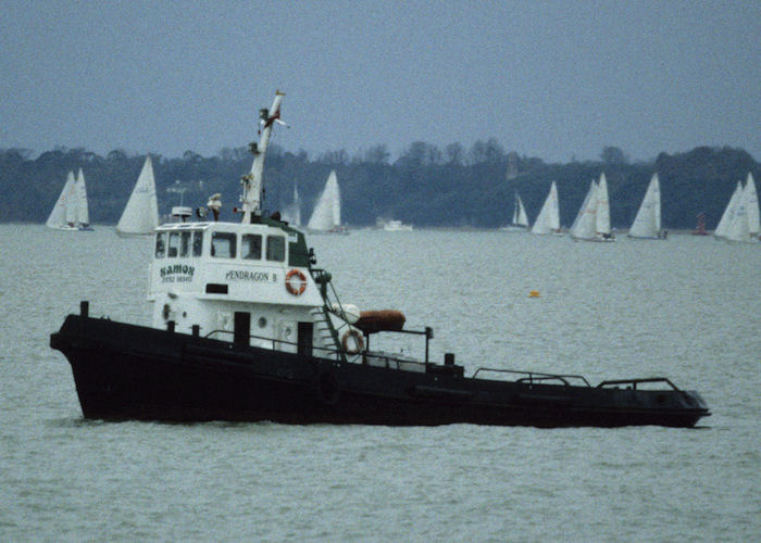 Photograph of the vessel  Pendragon B pictured in the Solent on 24th November 1996