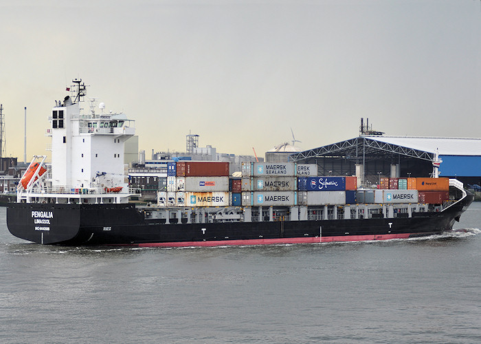 Photograph of the vessel  Pengalia pictured passing Vlaardingen on 28th June 2011