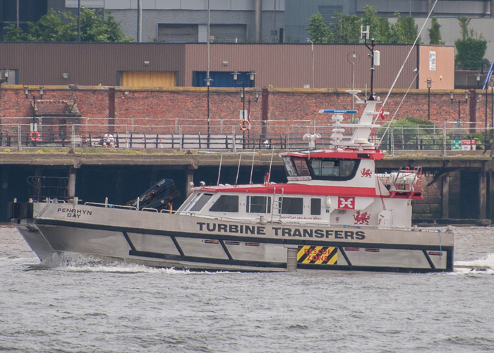 Photograph of the vessel  Penrhyn Bay pictured passing Wallasey on 1st June 2014