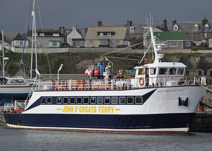Photograph of the vessel  Pentland Venture pictured at Wick on 11th April 2012