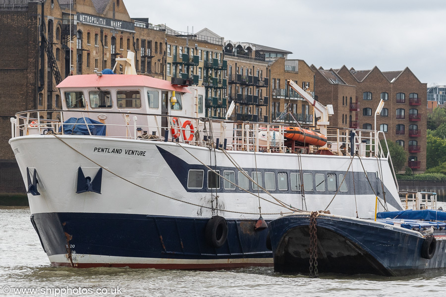 Photograph of the vessel  Pentland Venture pictured at Wapping on 20th July 2025