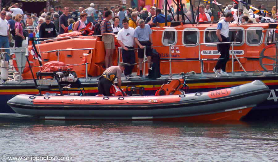 Photograph of the vessel RNLB Percy Henry Patmore pictured at Whitehaven Maritime Festival on 23rd June 2001