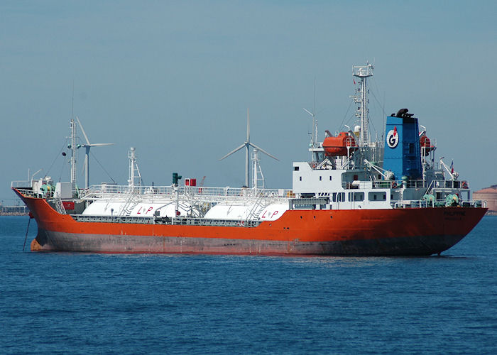 Photograph of the vessel  Philippine pictured at anchor in the Golf de Fos on 10th August 2008