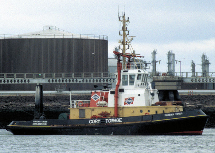 Photograph of the vessel  Phoenix Cross pictured on the River Tees on 4th October 1997