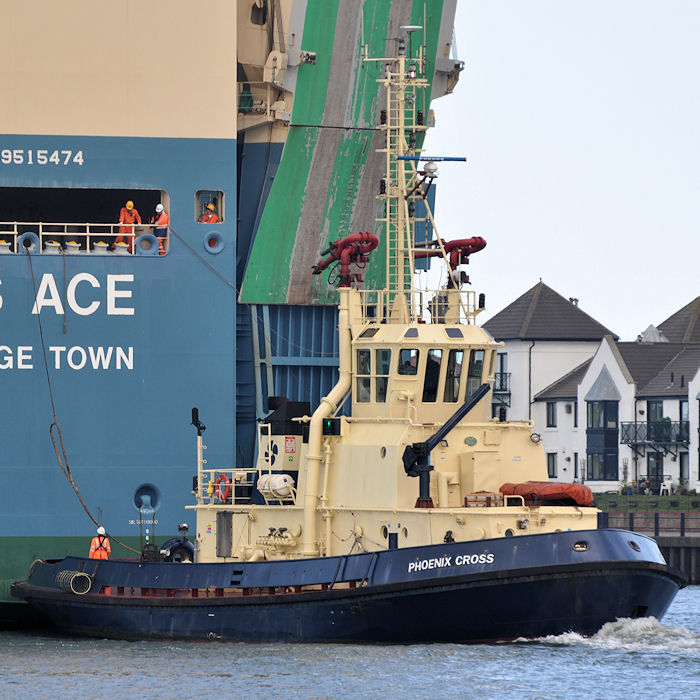 Photograph of the vessel  Phoenix Cross pictured on the River Tyne on 26th May 2013