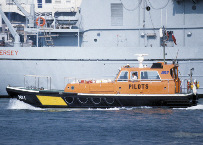 Photograph of the vessel pv Pilgrim pictured in Portsmouth Harbour on 4th August 1990