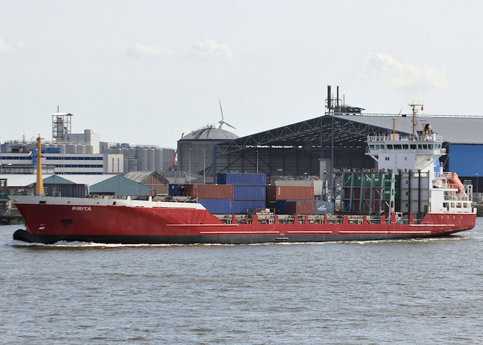 Photograph of the vessel  Pirita pictured passing Vlaardingen on 24th June 2011