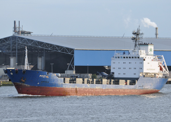 Photograph of the vessel  Pitztal pictured passing Vlaardingen on 24th June 2011