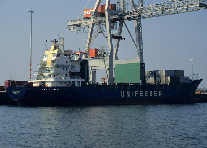 Photograph of the vessel  Polarwind pictured in Prins Willem-Alexanderhaven, Rotterdam on 14th April 1996