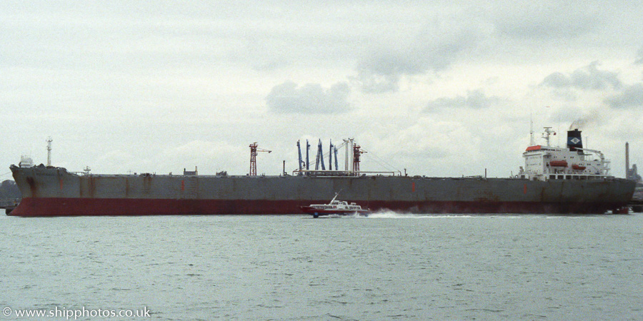 Photograph of the vessel  Polytraveller pictured at Fawley on 30th April 1989