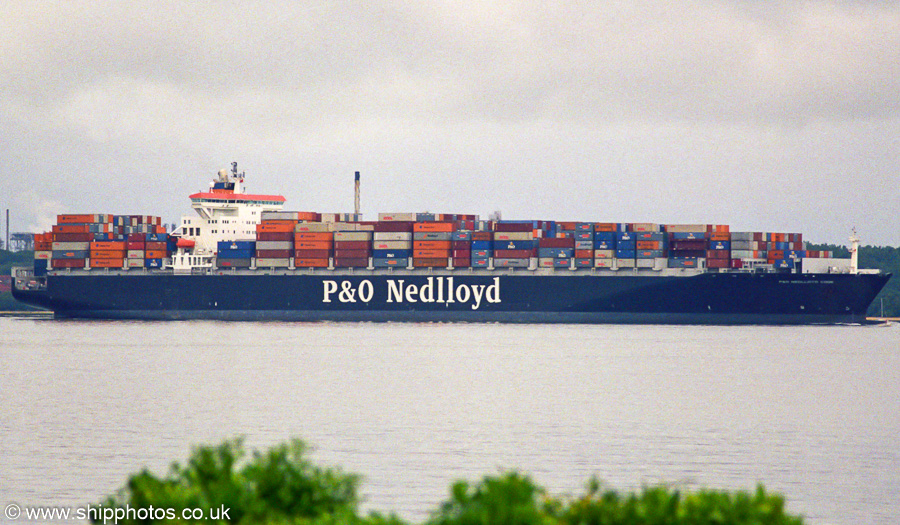 Photograph of the vessel  P&O Nedlloyd Cook pictured arriving at Southampton on 4th June 2002