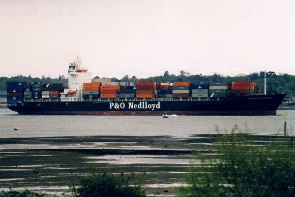 Photograph of the vessel  P&O Nedlloyd Marseille pictured arriving in Southampton on 6th May 2001
