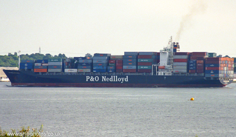 Photograph of the vessel  P&O Nedlloyd Sydney pictured departing Southampton on 23rd June 2002