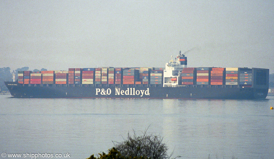 Photograph of the vessel  P&O Nedlloyd Torres pictured departing Southampton on 12th April 2003